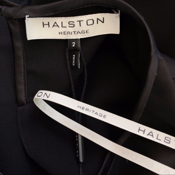 Halston Heritage Sleeveless Asymmetric Drape Dress - Picture 7 of 8